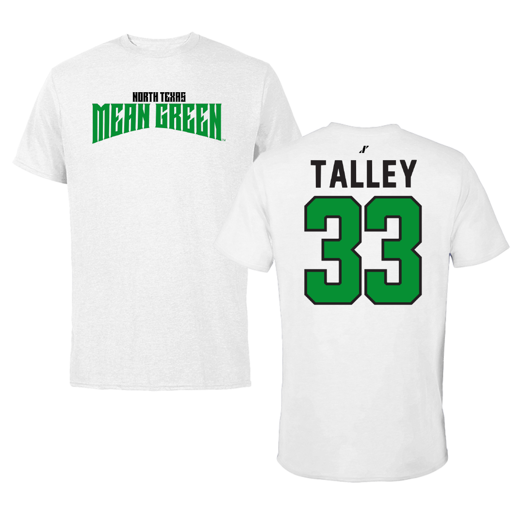 University of North Texas Basketball White Classic Performance Tee - #33 Jaelyn Talley