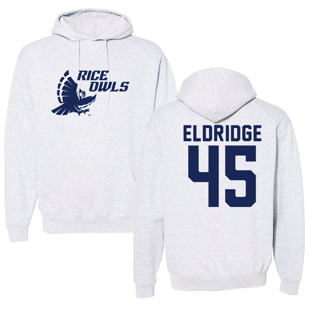 Rice University Baseball Gray Hoodie - #45 Barrett Eldridge