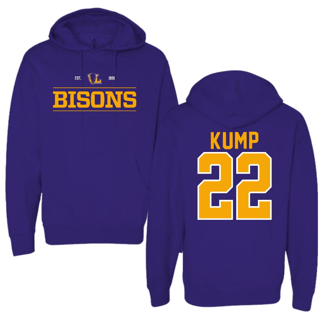 Lipscomb University Soccer Purple General Hoodie - #22 Noah Kump