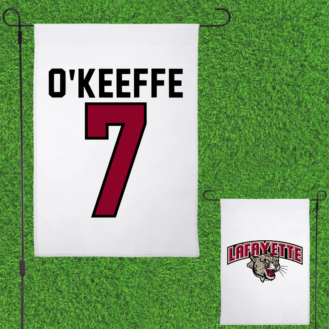 Lafayette College Softball White Garden Flag - #7 Jocelyn O'Keeffe