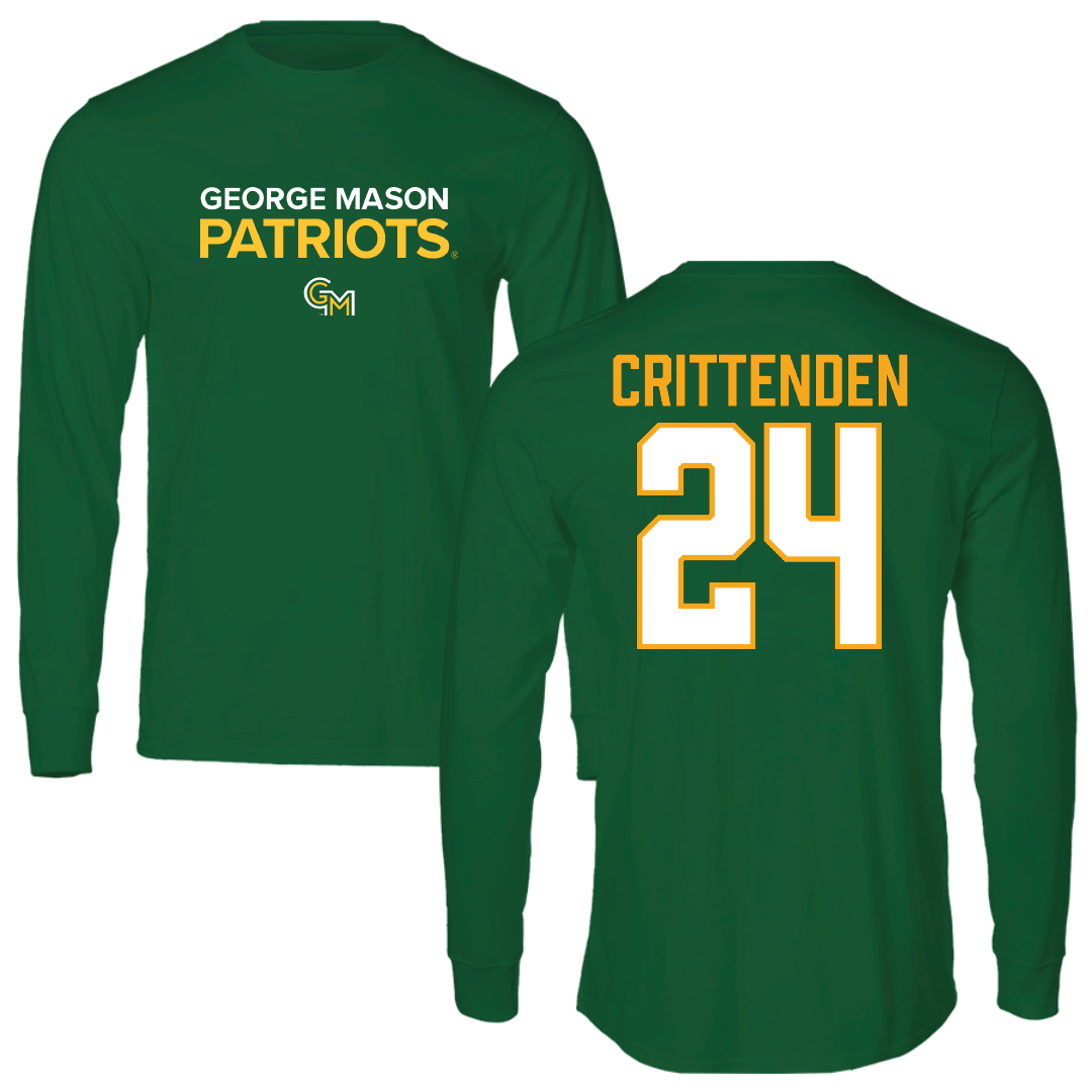 George Mason University Soccer Green Long Sleeve - #24 Davis Crittenden