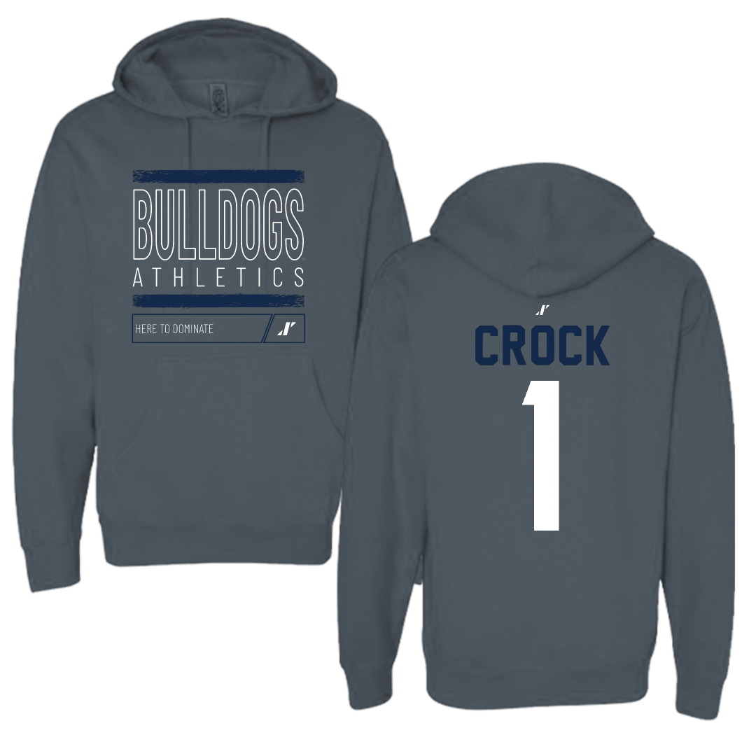 Butler University Baseball Dark Gray Dominate Hoodie - #1 Logan Crock
