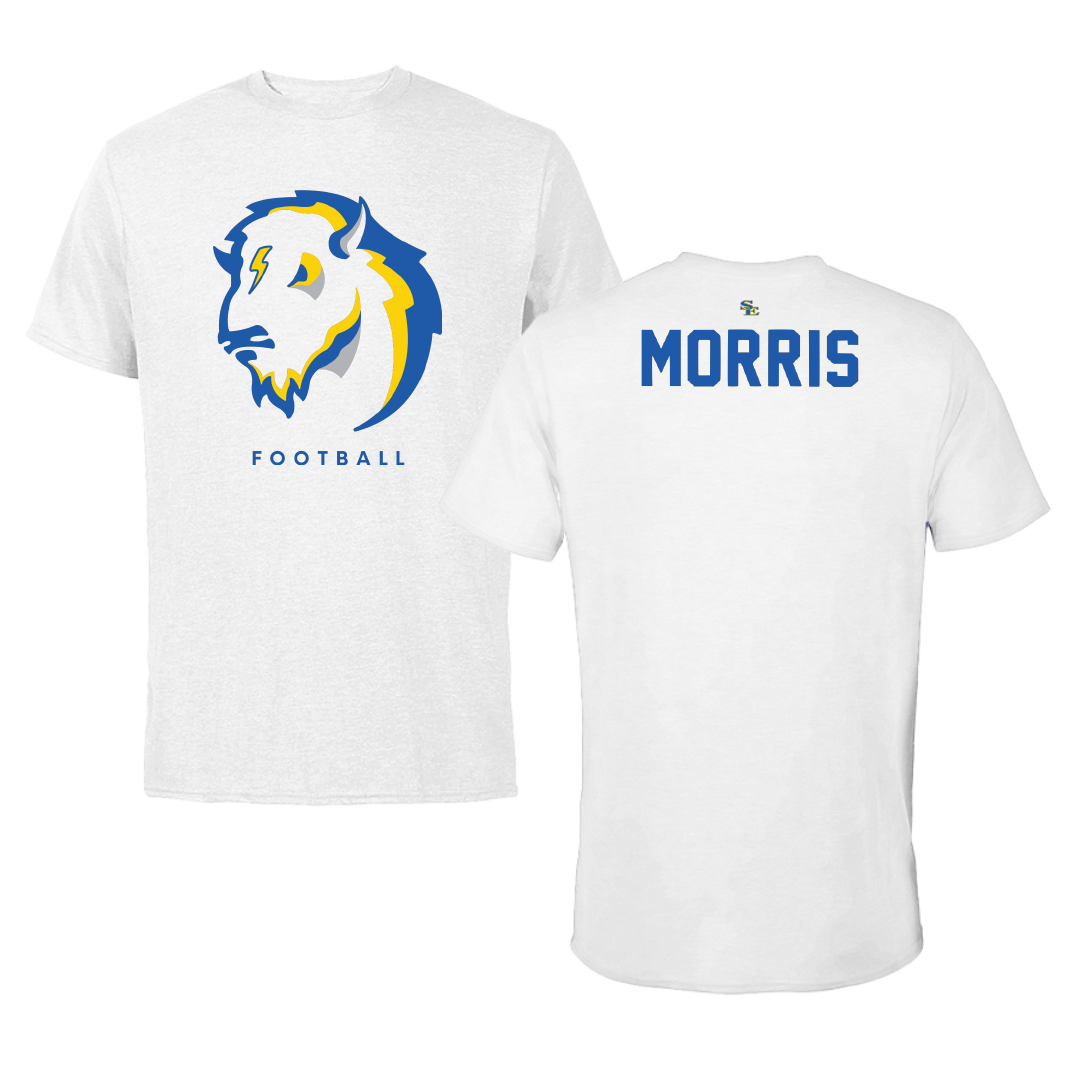 Southeastern Oklahoma State University Football White Mascot Tee - Deon Morris