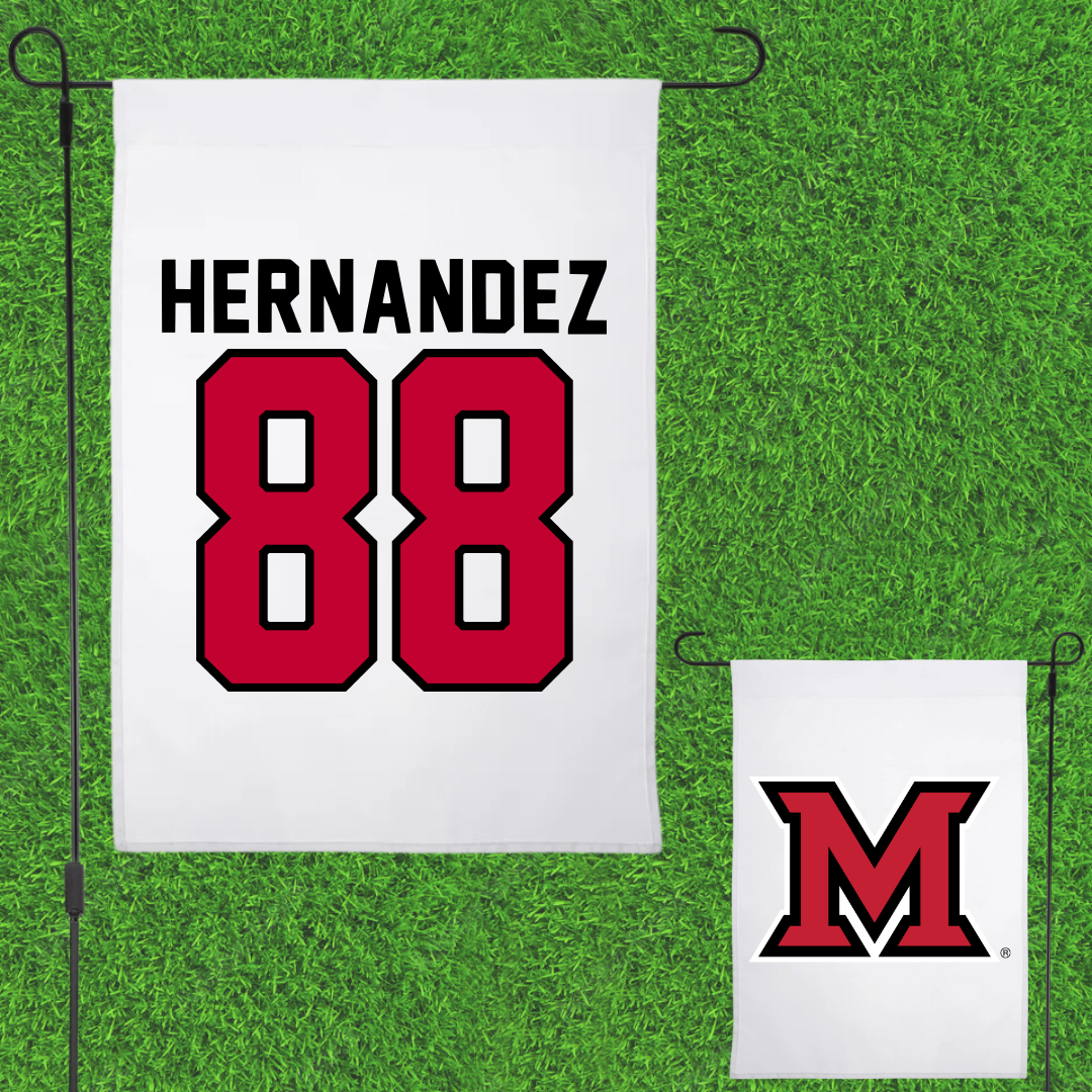 Miami University (Ohio) Softball White Garden Flag - #88 Danitza Hernandez