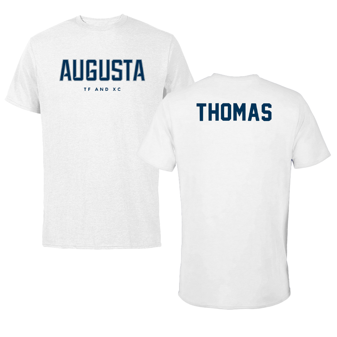 Augusta University TF and XC White Performance Tee - Trent Thomas