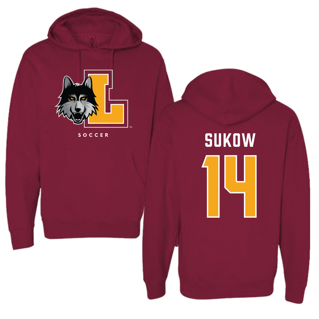 Loyola University-Chicago Soccer Maroon Hoodie - #14 Jason Sukow
