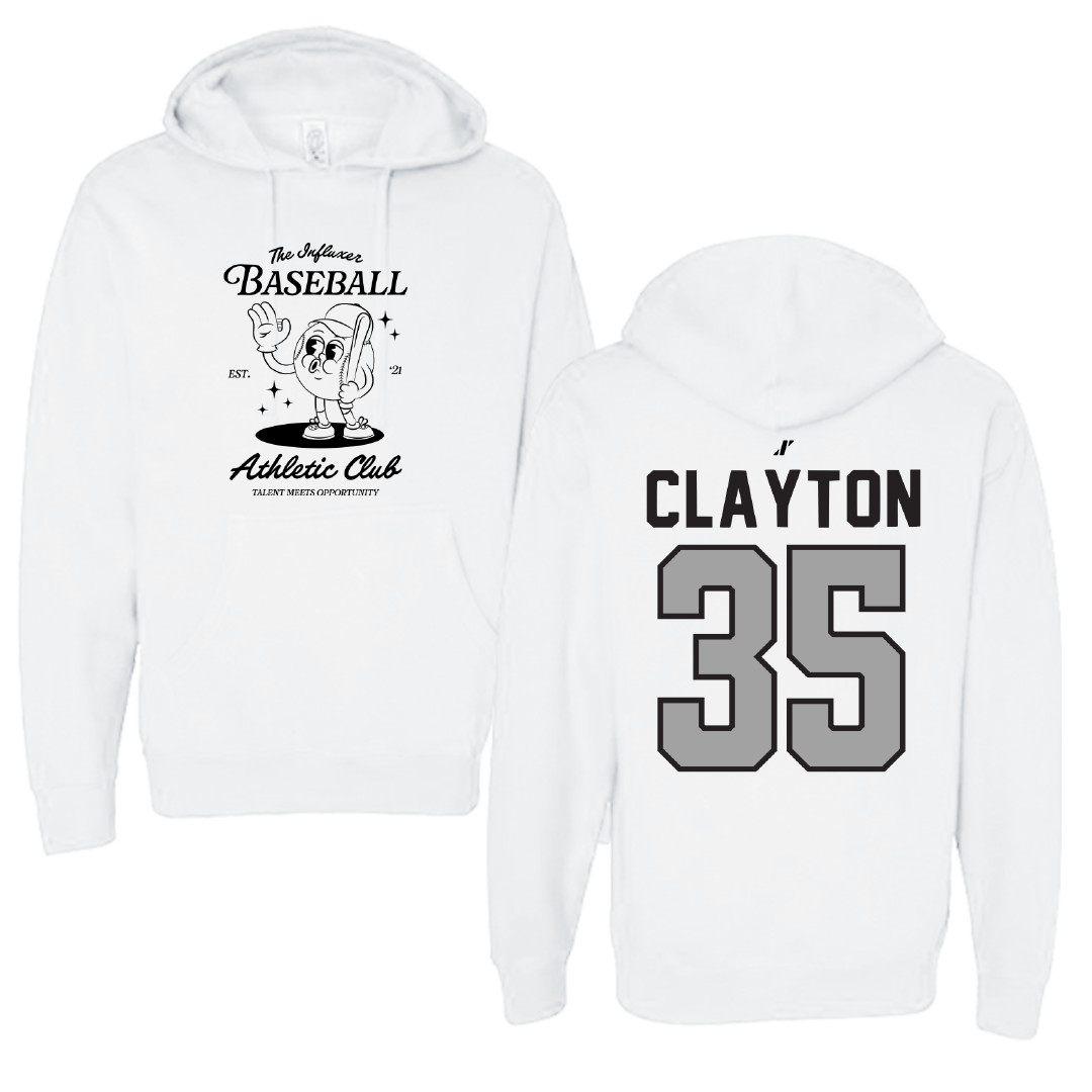 Baseball White Influxer Athletic Club Hoodie - #35 Brock Clayton