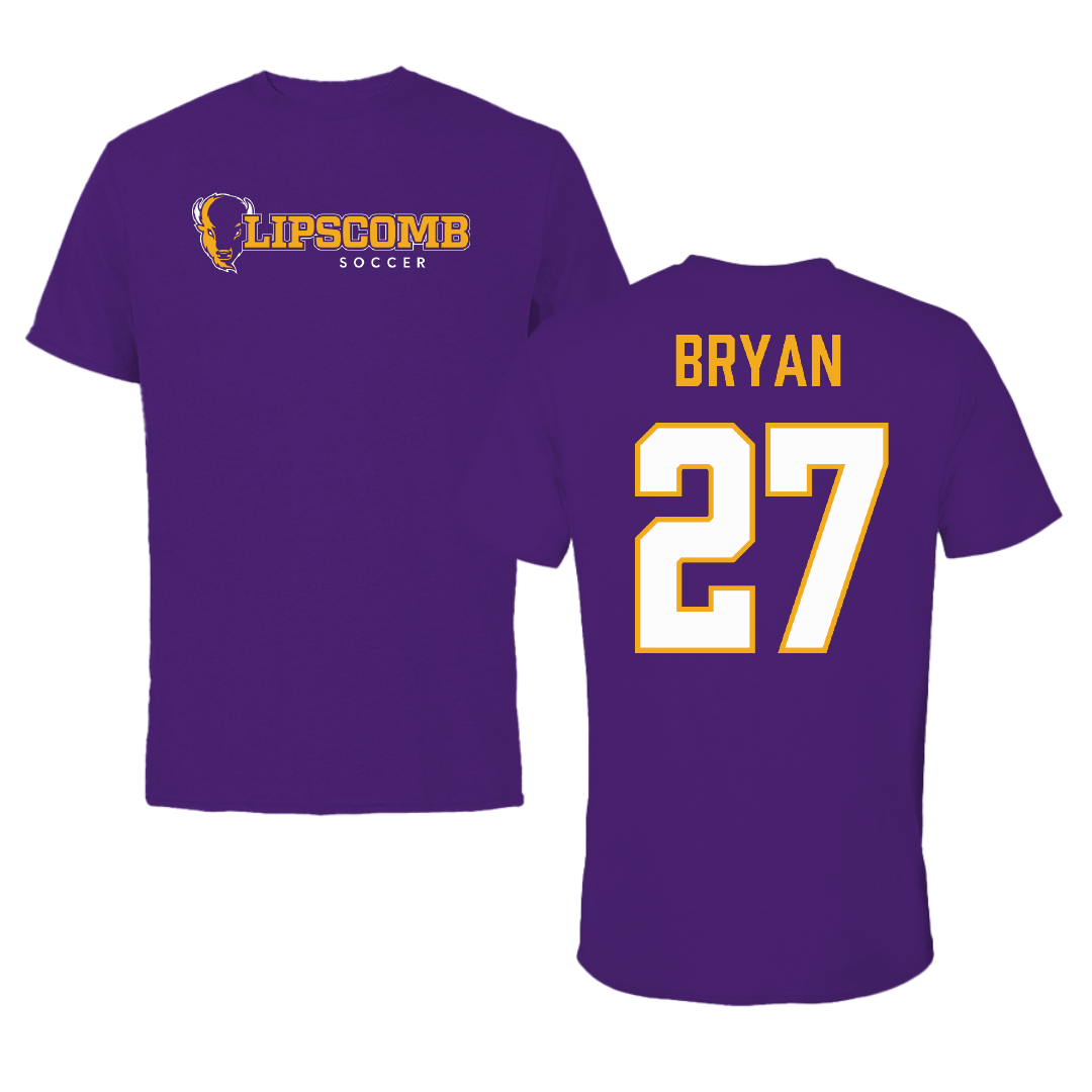 Lipscomb University Soccer Royal Purple Performance Tee - #27 William Bryan