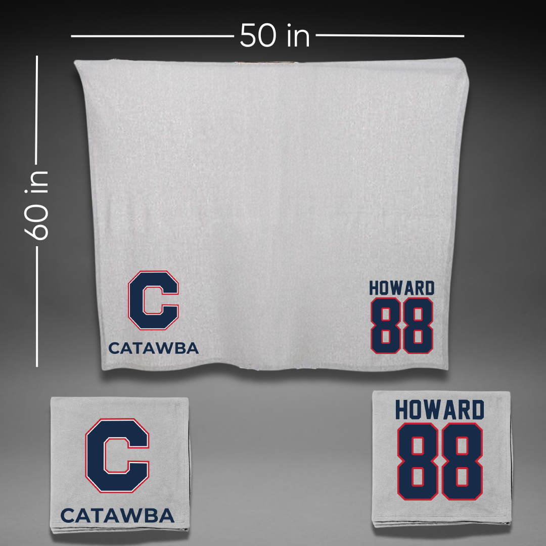 Catawba College Football Gray Blanket - #88 Will Howard