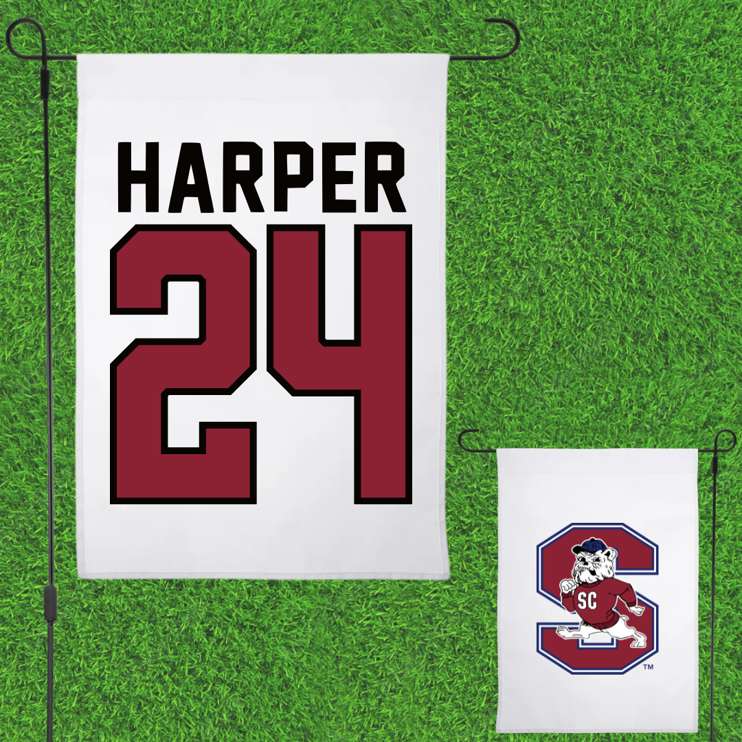 South Carolina State University Basketball White Garden Flag - #24 Heaven Harper