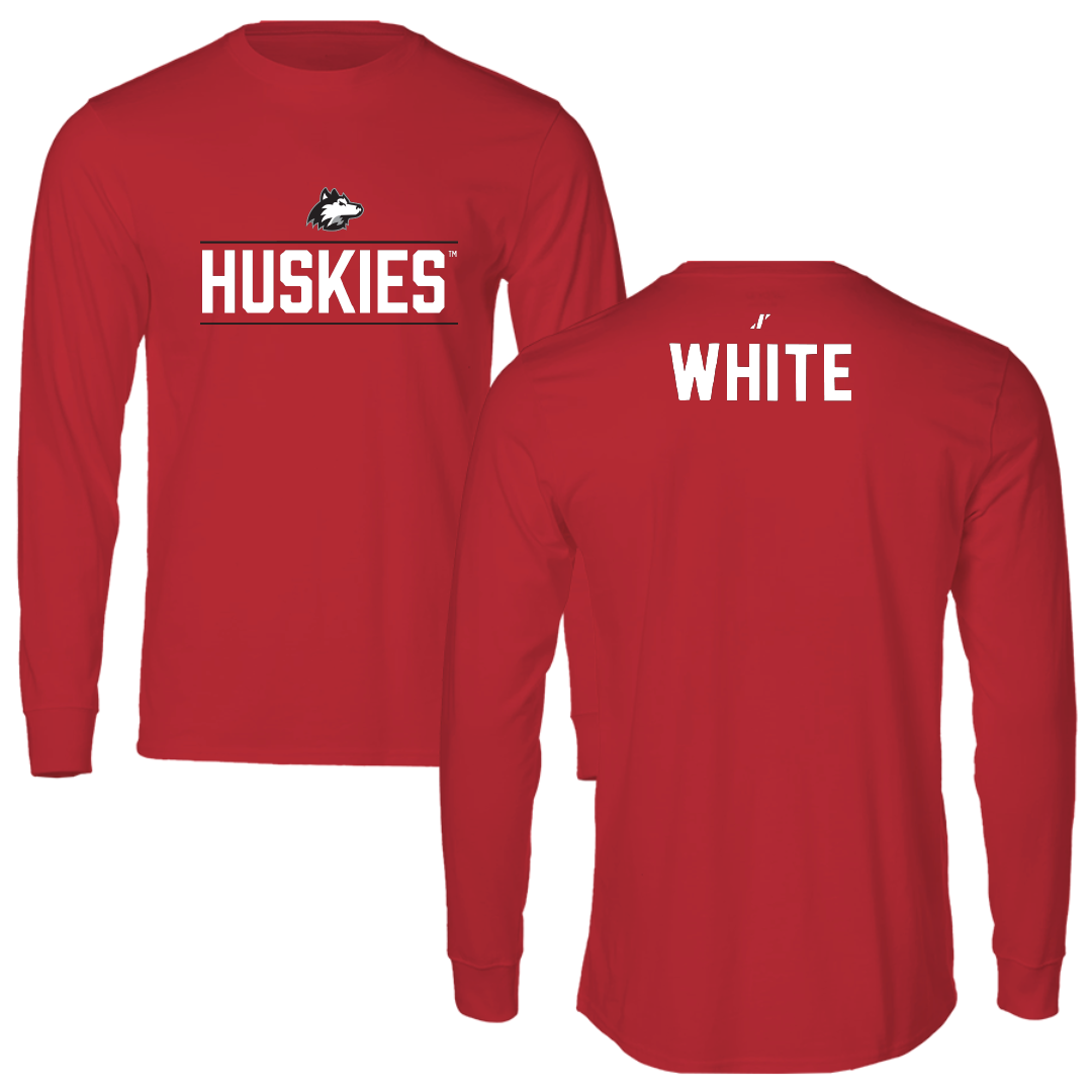 Northern Illinois University Gymnastics Red General Performance Long Sleeve - Drake White