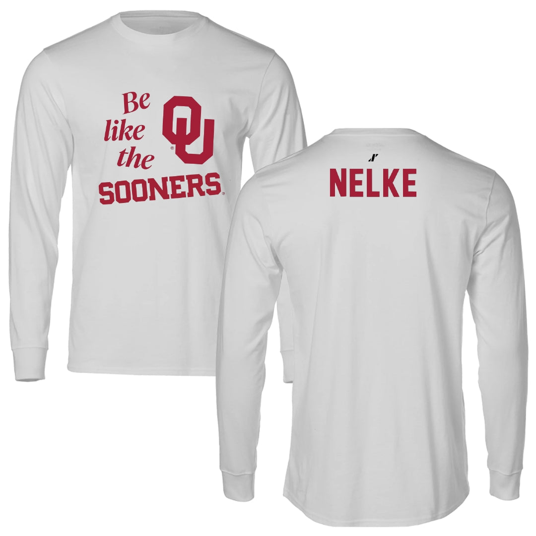 University of Oklahoma Golf Light Gray Be Like Us Long Sleeve - Raychel Nelke