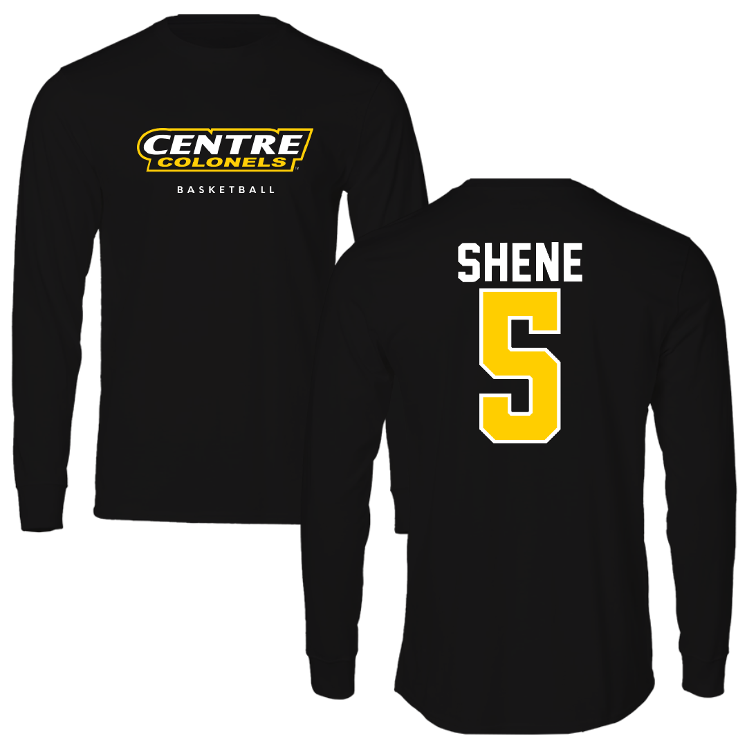 Centre College Basketball Black Performance Long Sleeve - #5 Ryan Shene