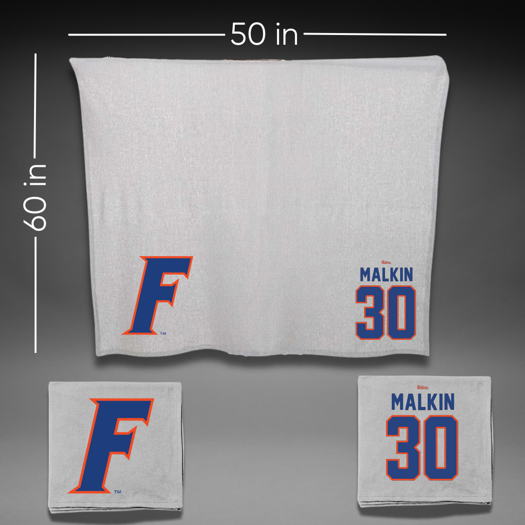 University of Florida Soccer Gray Blanket - #30 Amelia Malkin