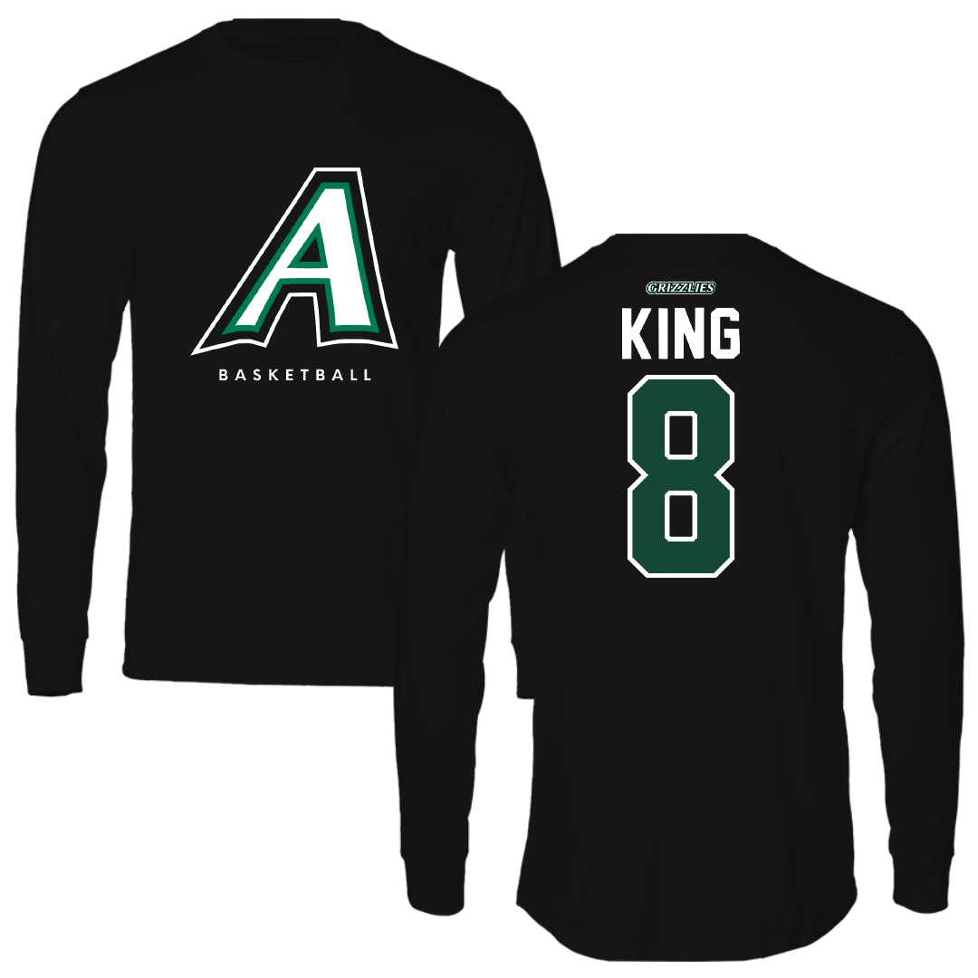 Adams State University Basketball Black Block Performance Long Sleeve - #8 Jayce King