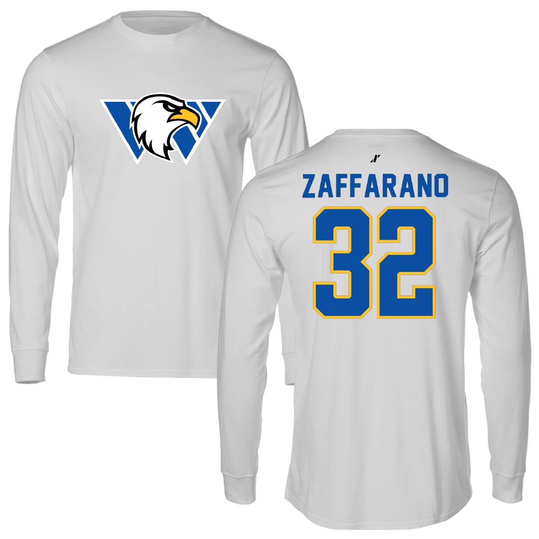 Williams Baptist University Baseball Light Gray Performance Long Sleeve - #32 Gaige Zaffarano