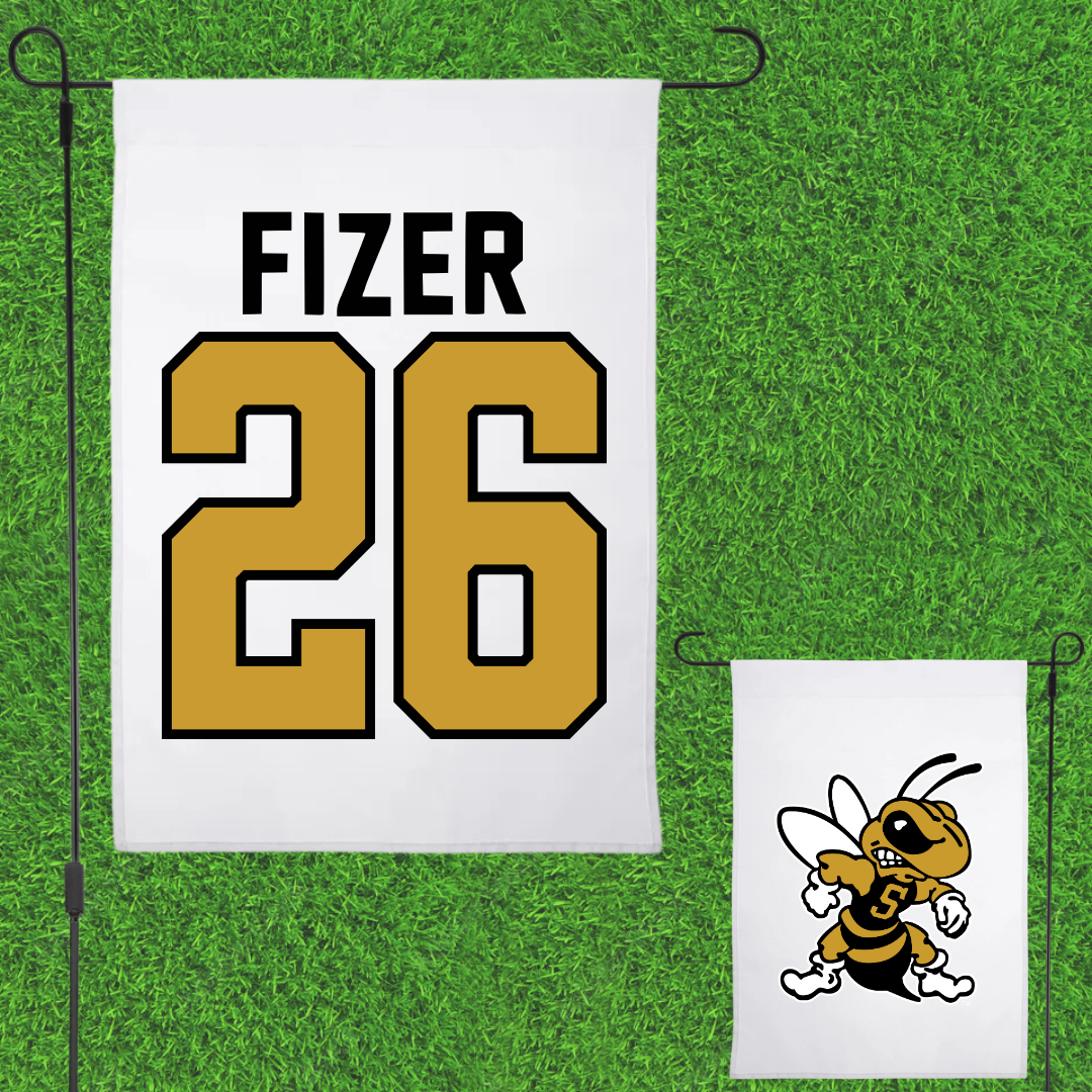 West Virginia State University Baseball White Garden Flag - #26 Connor Fizer