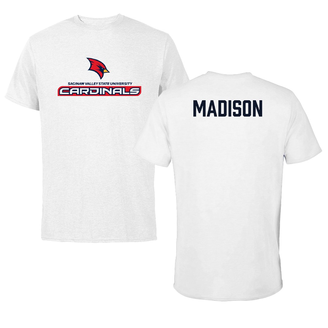 Saginaw Valley State University TF and XC White Performance Tee - Chaniya Madison