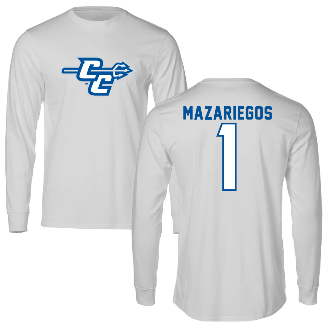 Central Connecticut State University Lacrosse Light Gray Long Sleeve - #1 Krista Mazariegos