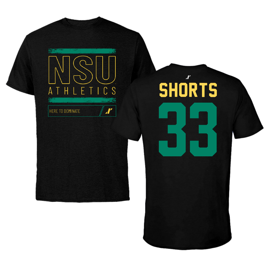 Norfolk State University Softball Black Dominate Tee - #33 Emory Shorts