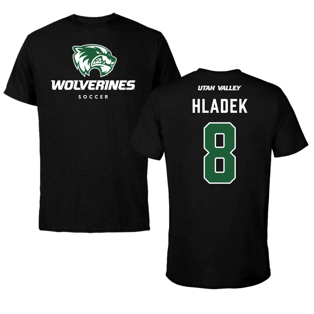 Utah Valley University Soccer Black Mascot Performance Tee - #8 Ruby Hladek