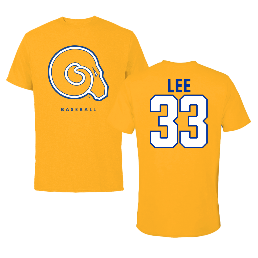 Albany State University Baseball Gold Tee - #33 Austin Lee