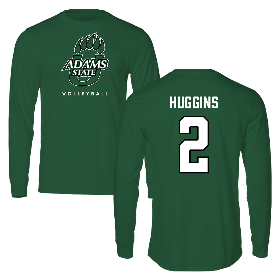Adams State University Volleyball Forest Green Long Sleeve - #2 Anna Huggins
