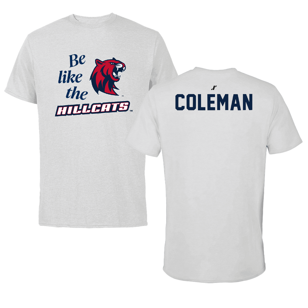 Rogers State University TF and XC Light Gray Be Like Us Performance Tee - Riley Coleman