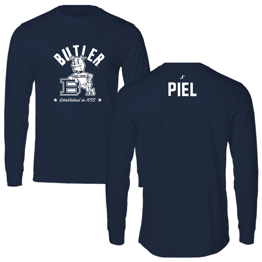 Butler University Swimming & Diving Navy General Performance Long Sleeve - Avery Piel
