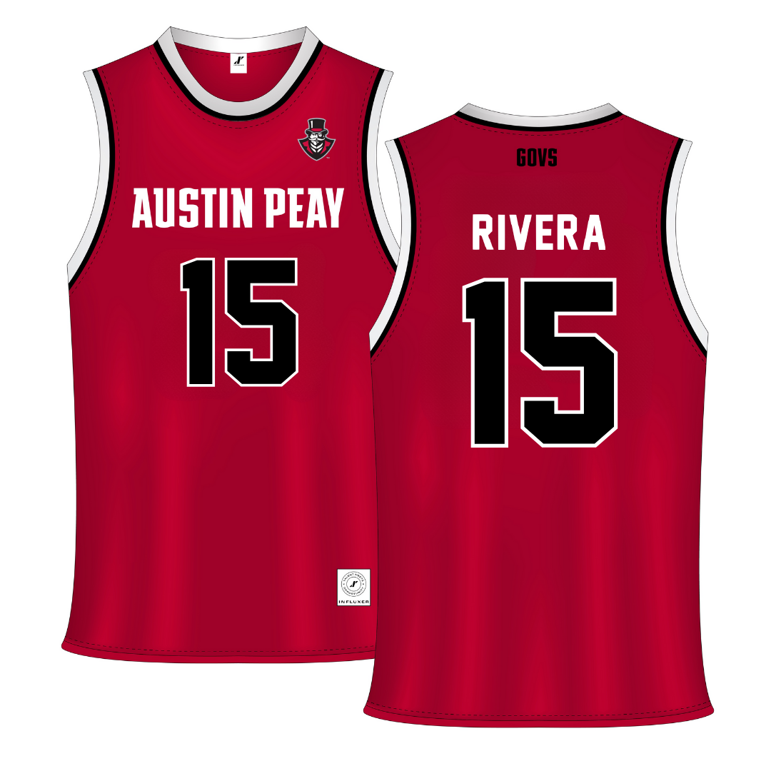 Austin Peay State University Red Basketball Jersey - #15 Briana Rivera