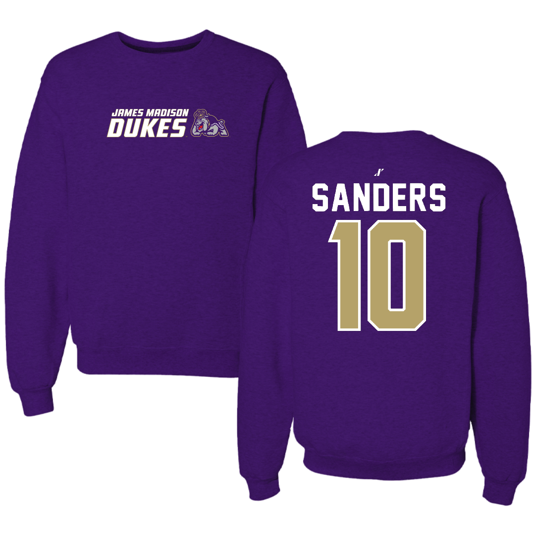 James Madison University Softball Purple General Crewneck - #10 Carsen Sanders