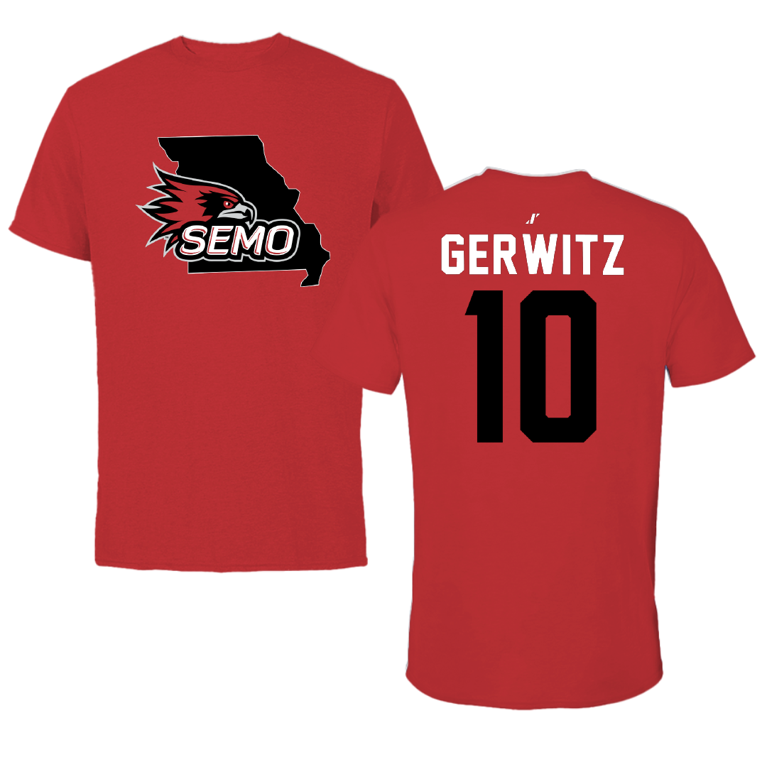 Southeast Missouri State University Softball Red State Tee - #10 Tatum Gerwitz