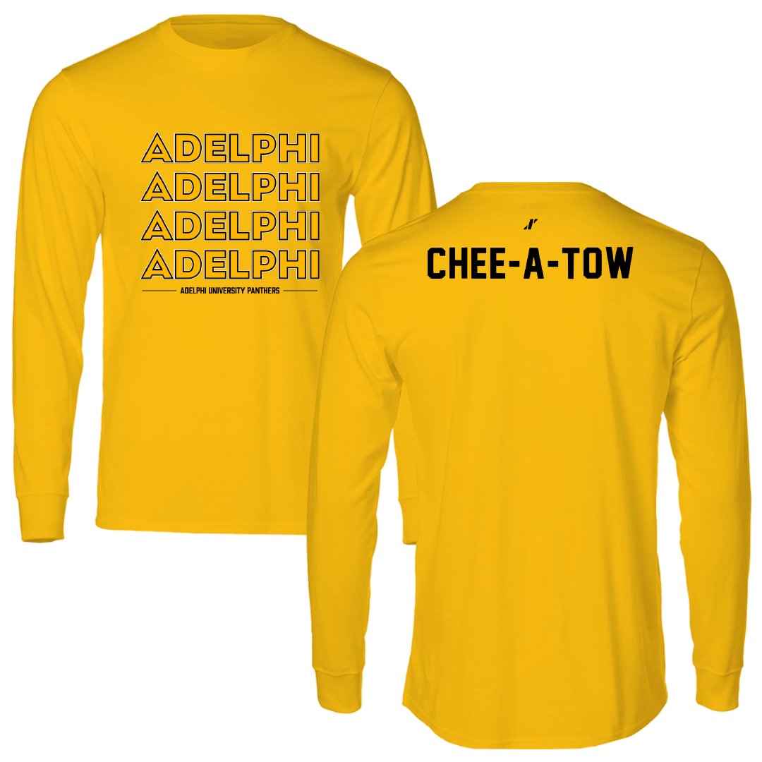 Adelphi University Swimming & Diving Gold General Performance Long Sleeve - Jake Chee-A-Tow