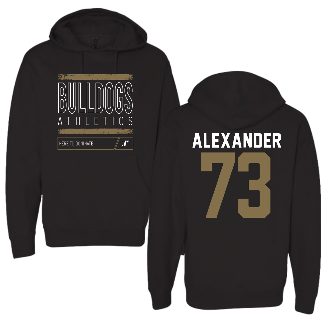 Bryant University Lacrosse Black Dominate Hoodie - #73 Teagan Alexander