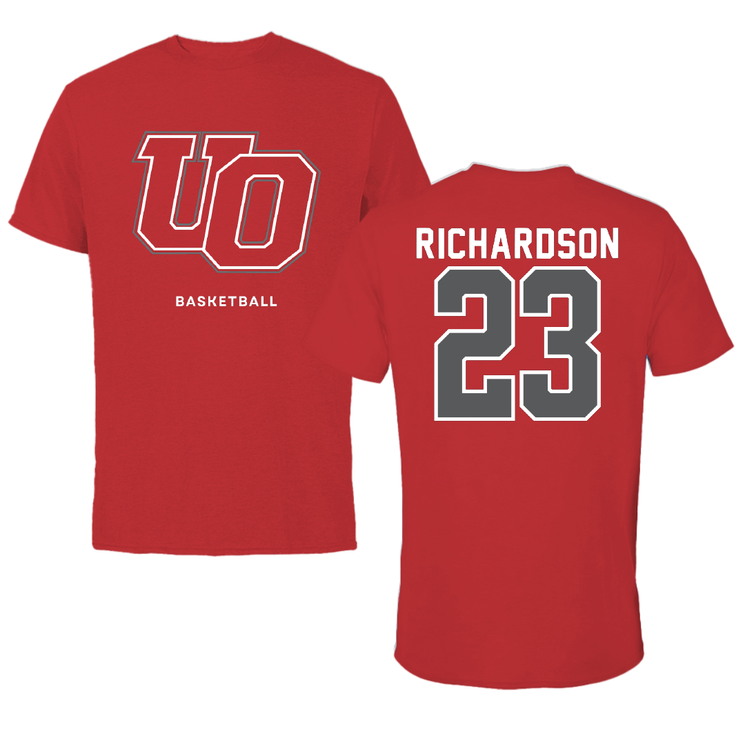 The University of Olivet Basketball Red Tee - #23 Nathan Richardson