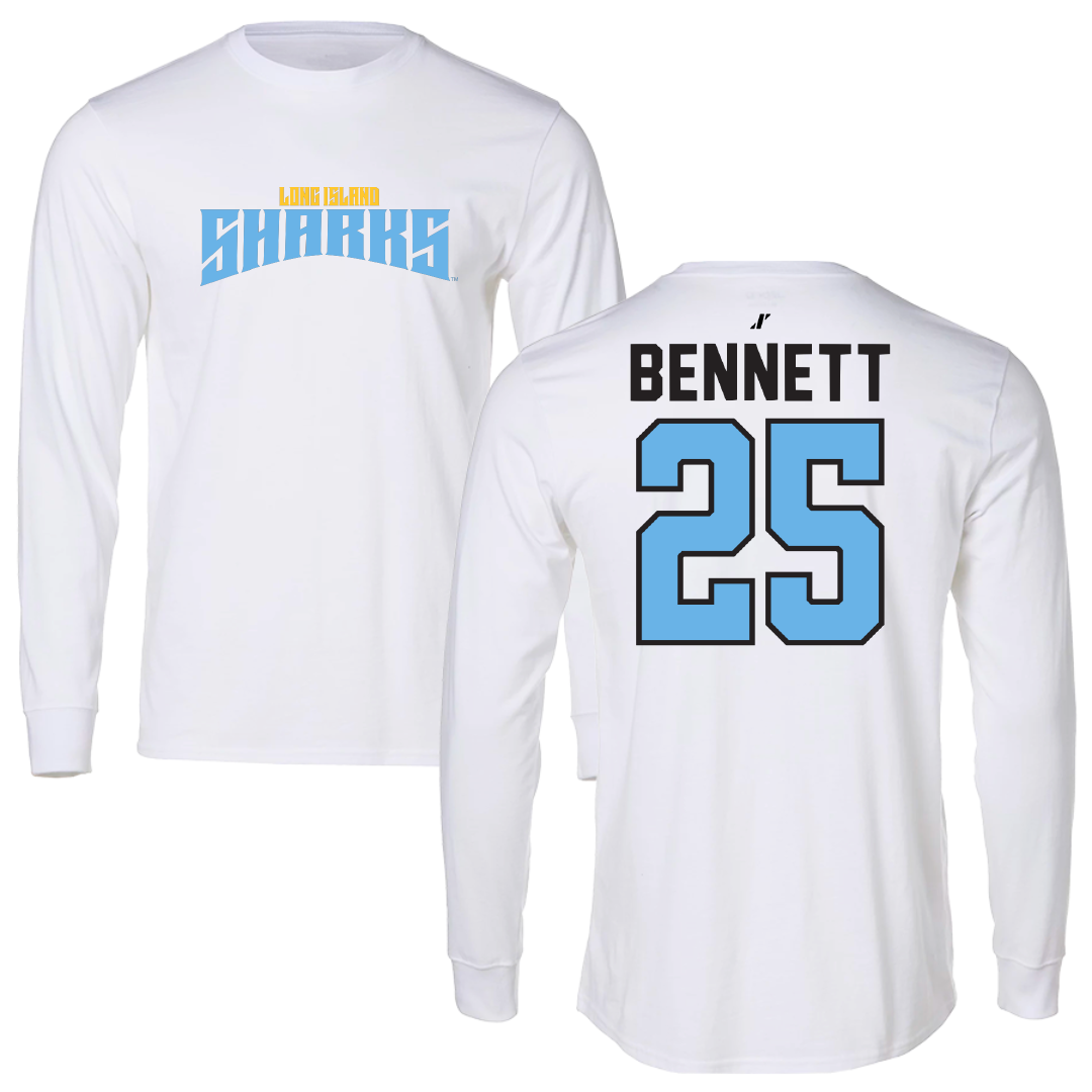 Long Island University Soccer White Classic Long Sleeve - #25 Allison Bennett