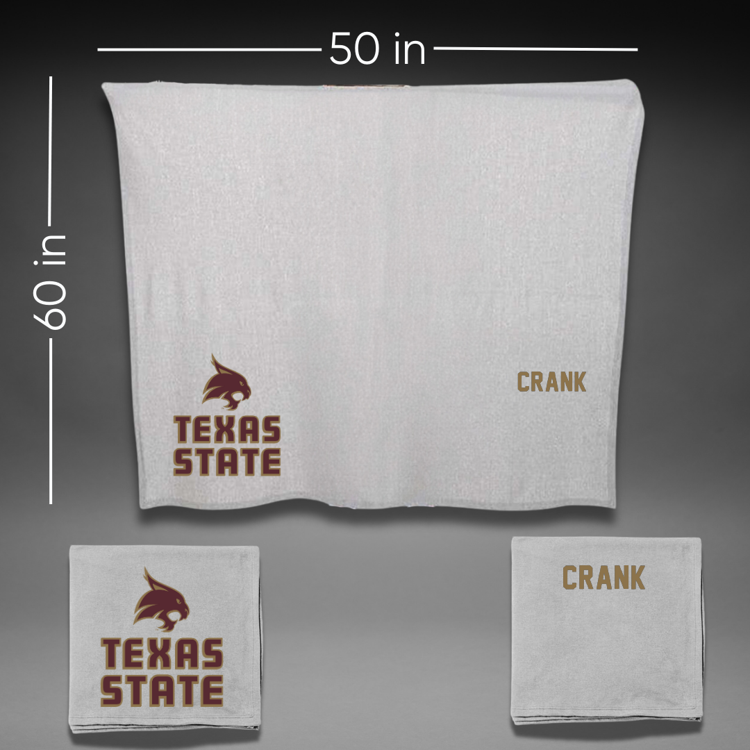 Texas State University TF and XC Gray Blanket - Kaylee Crank