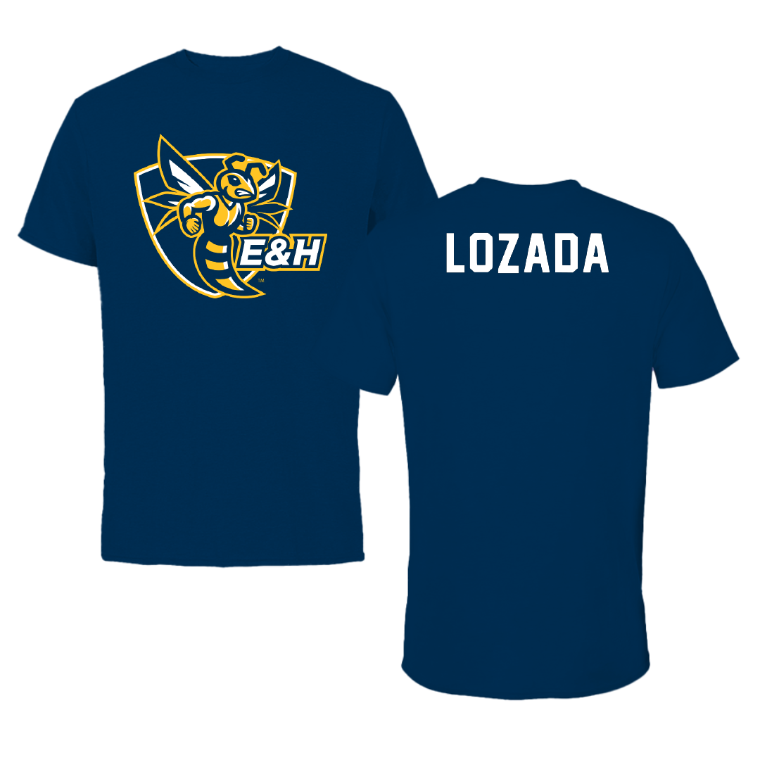 Emory & Henry College Wrestling Navy Performance Tee - Emma Lozada