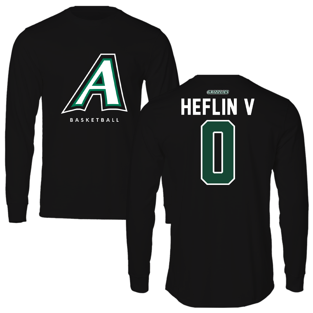 Adams State University Basketball Black Block Long Sleeve - #0 Robert Heflin V