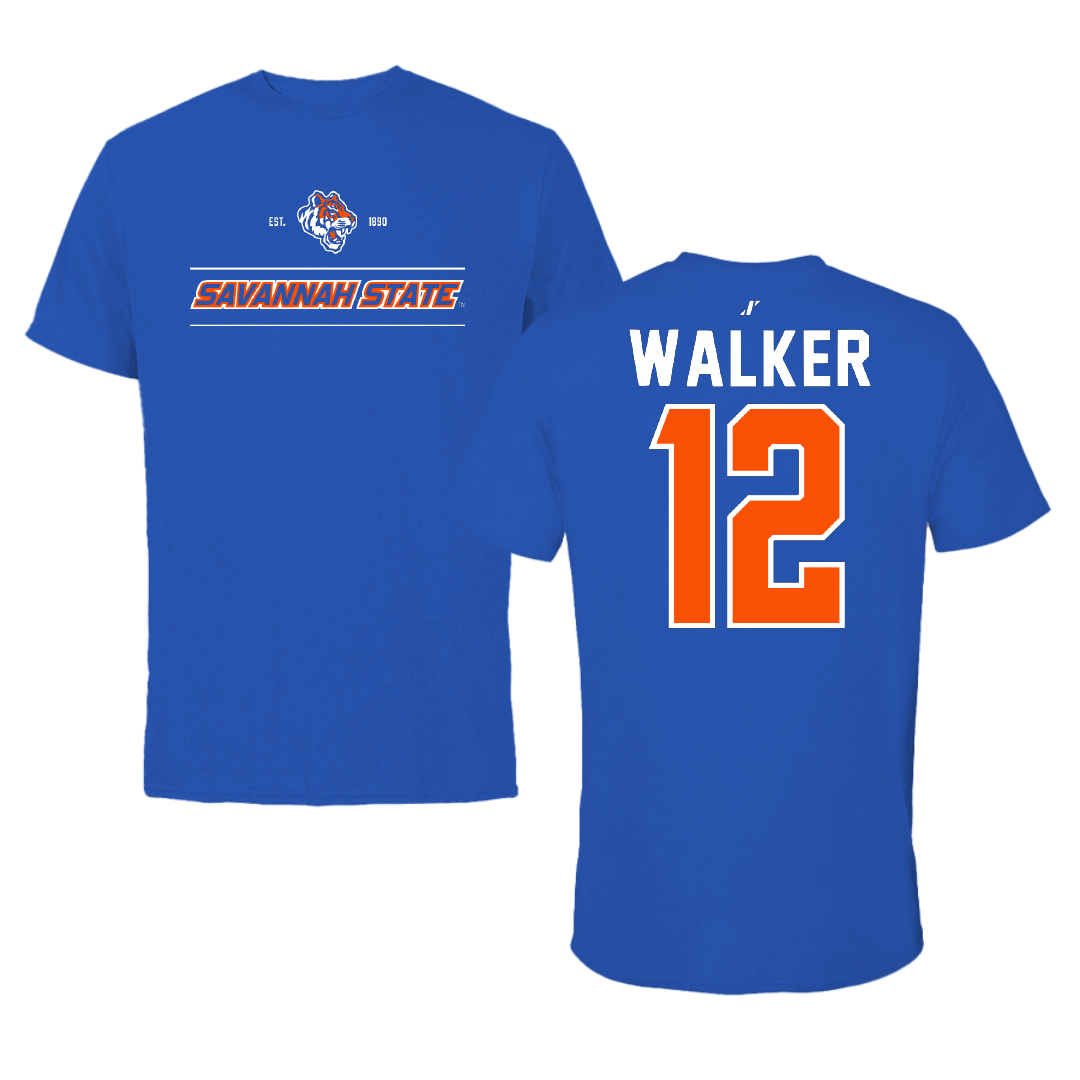 Savannah State University Volleyball Blue General Performance Tee - #12 Amiyah Walker