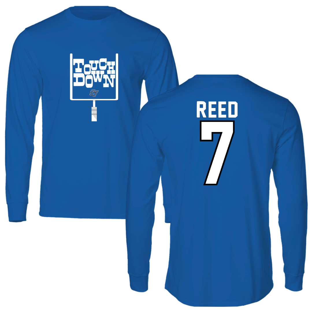 Grand Valley State University Football Blue Touchdown Long Sleeve - #7 Kellen Reed