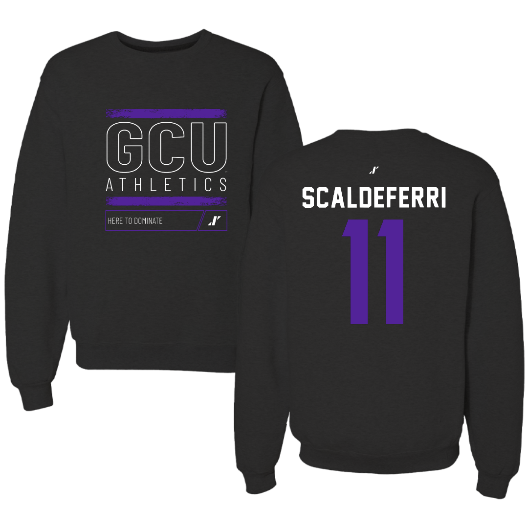 Grand Canyon University Baseball Black Dominate Crewneck - #11 Billy Scaldeferri