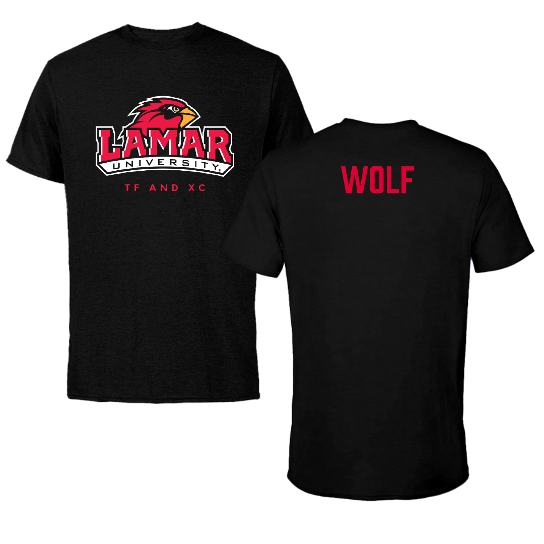 Lamar University TF and XC Black Performance Tee - Patrick Wolf
