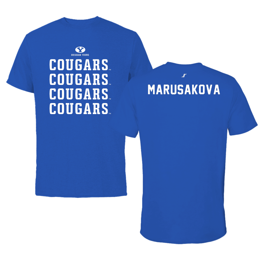 Brigham Young University Swimming & Diving Blue General Tee - Emma Marusakova