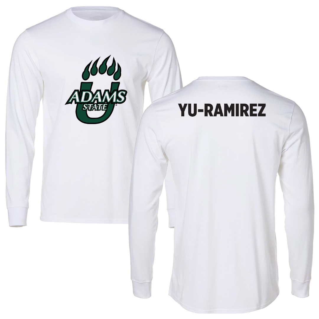Adams State University Wrestling White Performance Long Sleeve - Amada Yu-Ramirez