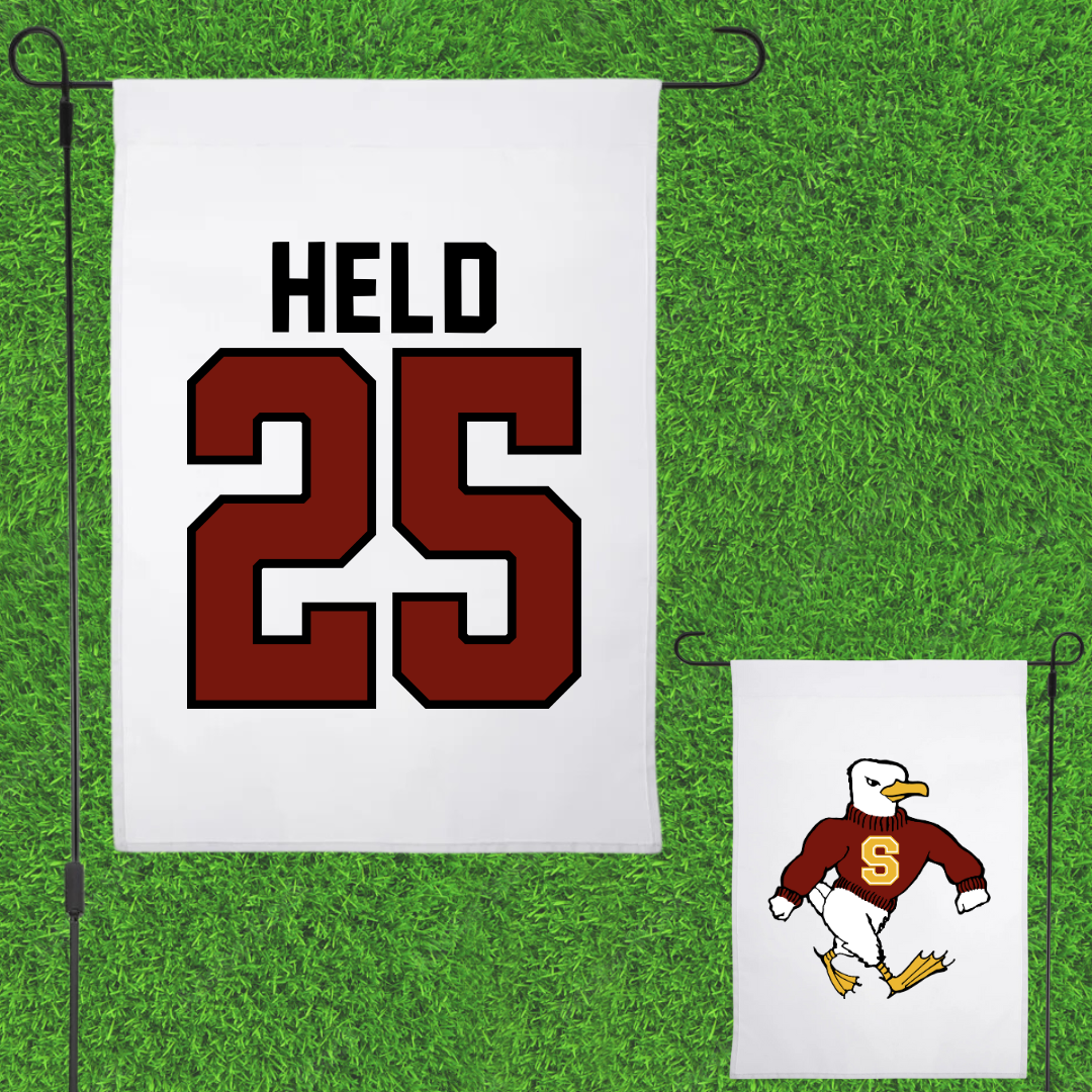 Salisbury University Lacrosse White Garden Flag - #25 Natalie Held