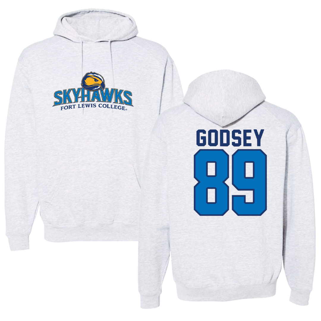 Fort Lewis College Football Gray Hoodie - #89 Clayton Godsey