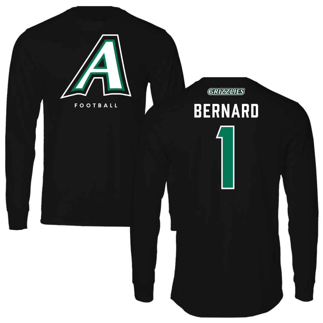 Adams State University Football Black Block Long Sleeve - #1 Ahmed Bernard