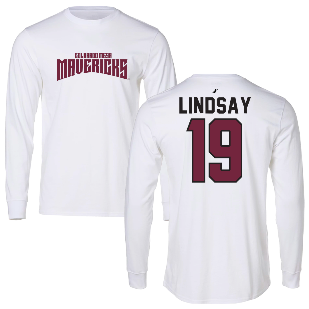 Colorado Mesa University Softball White Classic Long Sleeve - #19 Allison Lindsay