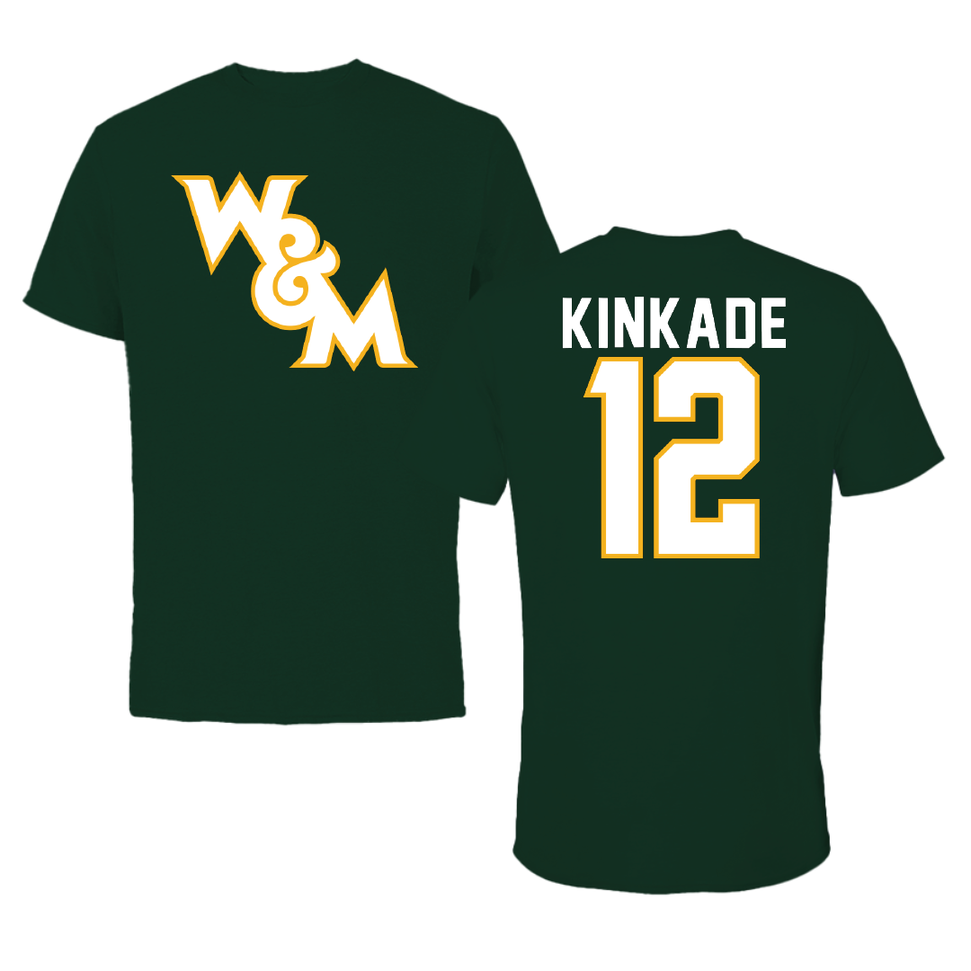William & Mary Basketball Forest Green Tee - #12 Luke Kinkade